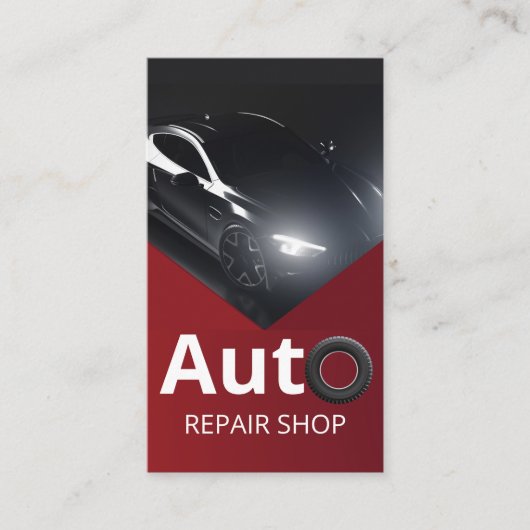 Professionele Auto Reparatie Shop QR Code Visitekaartje (Voorkant)