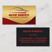 Professionele auto-wasauto met automatische inform visitekaartje (Voorkant / Achterkant)