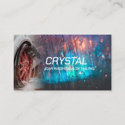 Professionele Auto Wassen en Auto Detailing Visitekaartje (Voorkant)