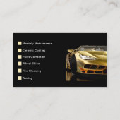 Professionele Auto Wassen en Auto Detailing Visitekaartje (Achterkant)