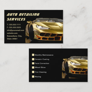 Professionele Auto Wassen en Auto Detailing Visitekaartje