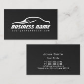 Professionele autobus met zwarte koolstofvezel visitekaartje (Voorkant / Achterkant)