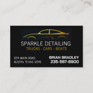 Professionele autodeetailingservice visitekaartje