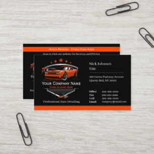 Professionele Autodetailing Autowasbedrijf Visitekaartje