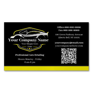 Professionele Autodetailing Autowasserij Magnetisch Visitekaartje