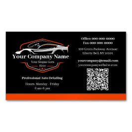 Professionele Autodetailing Autowasserij Magnetisch Visitekaartje