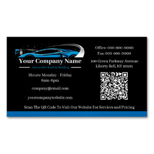 Professionele Autodetailing Autowasserij Magnetisch Visitekaartje