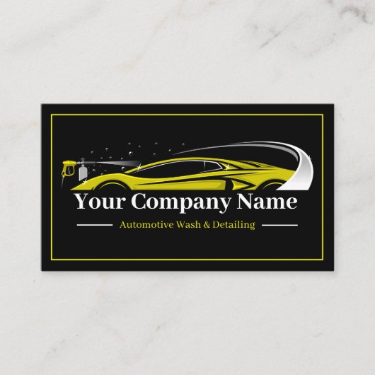 Professionele Autodetailing Autowasserij Visitekaartje (Voorkant)