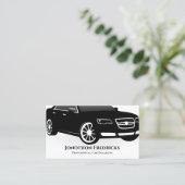 Professionele autodienst met automatische gegevens visitekaartje (Staand voorkant)