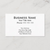 Professionele automaat visitekaartje (Achterkant)