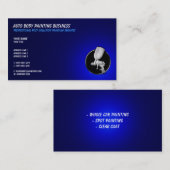 Professionele automatische lichaamsverf | Blauw Visitekaartje (Voorkant / Achterkant)