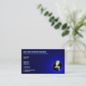 Professionele automatische lichaamsverf | Blauw Visitekaartje (Staand voorkant)