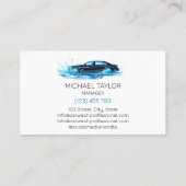 Professionele Automobiel Auto Wassen Auto Detail Visitekaartje (Achterkant)
