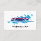 Professionele Automobiel Auto Wassen Auto Detail Visitekaartje (Voorkant)