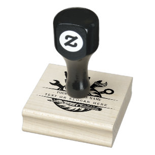Professionele automonteur rubberstempel