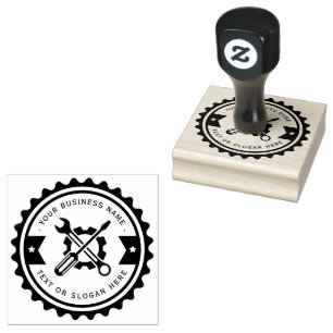 Professionele automonteur rubberstempel