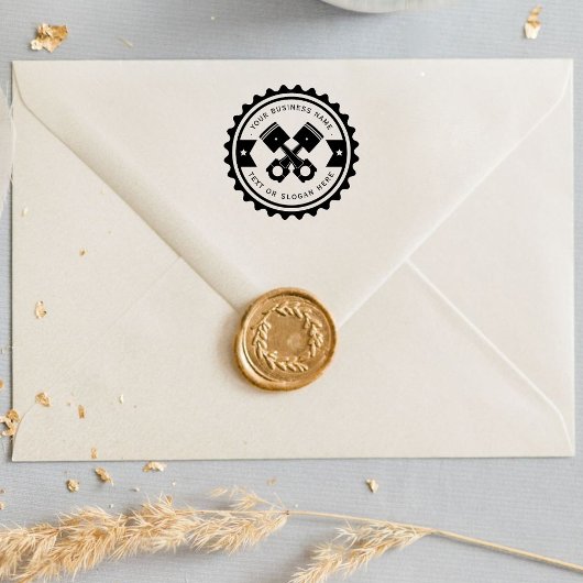 Professionele automonteur rubberstempel