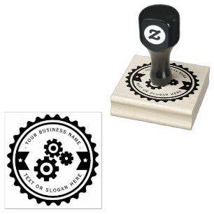 Professionele automonteur rubberstempel