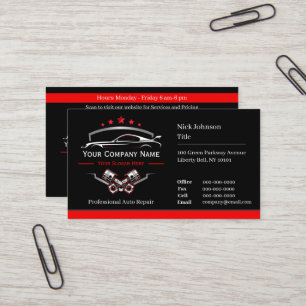 Professionele Autoreparatie, Automonteur Visitekaartje