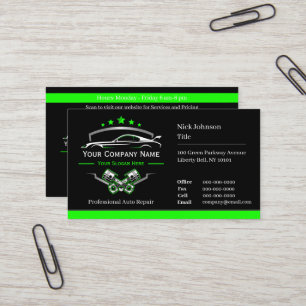 Professionele Autoreparatie, Automonteur Visitekaartje