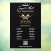 Professionele Autoreparatie, Kantooruren Raamsticker (Vel 3)