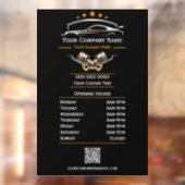 Professionele Autoreparatie, Kantooruren Raamsticker (Vel 2)