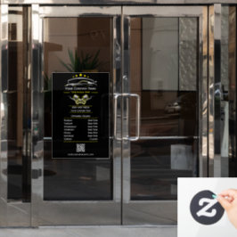 Professionele Autoreparatie, Kantooruren Raamsticker