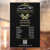 Professionele Autoreparatie, Kantooruren Raamsticker (Vel 2)