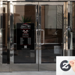 Professionele Autoreparatie, Openingstijden Raamsticker