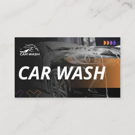 Professionele autowas & detaillering - Drukwas Visitekaartje (Achterkant)