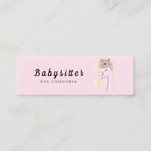 Professionele babysitter diensten Betrouwbare zorg Mini Visitekaartje (Voorkant)