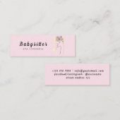 Professionele babysitter diensten Betrouwbare zorg Mini Visitekaartje (Voorkant / Achterkant)
