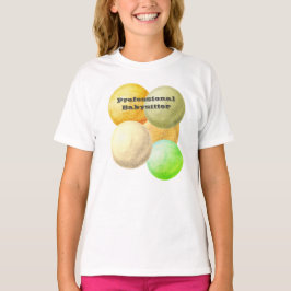 Professionele Babysitter Pastel Circles Kinderopva T-shirt