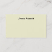 Professionele Babysitter-Visitekaartjes Visitekaartje (Achterkant)