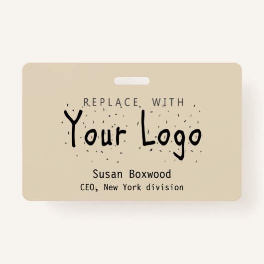 Professionele badge - aangepaste Logo - vervangend (Voorkant)