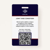 Professionele badge: aanpassen met uw foto badge (Achterkant)