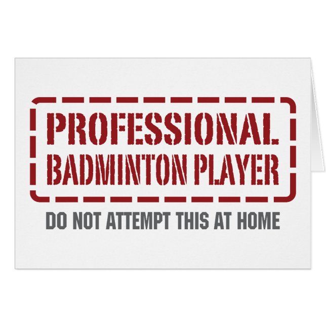 Professionele Badminton-speler (Voorkant Horizontaal)
