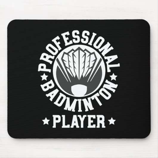 Professionele Badminton Speler Shuttle Gift T-shir Muismat (Voorkant)