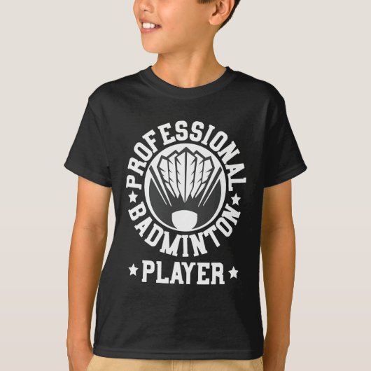 Professionele Badminton Speler Shuttle Gift T-shir T-shirt (Voorkant)