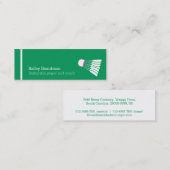 Professionele badminton vrouw coach visitekaartjes (Voorkant / Achterkant)