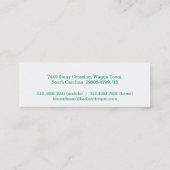 Professionele badminton vrouw coach visitekaartjes (Achterkant)