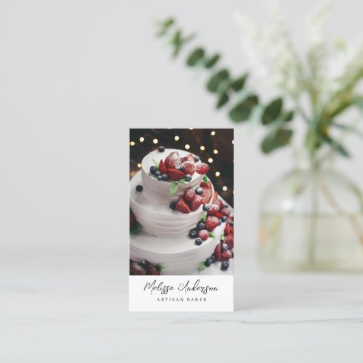 Professionele Bakkerij Foto QR Code Visitekaartje (Staand voorkant)