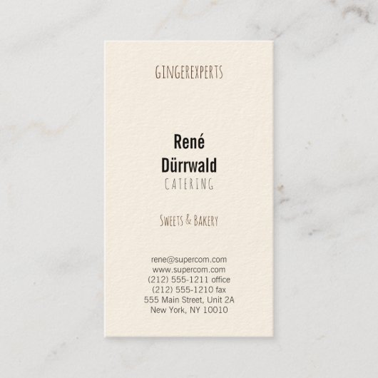 Professionele bakkerij visitekaartje (Voorkant)