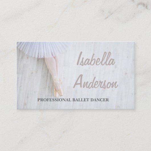 Professionele ballet Dancer Studio-bioscoopkaart Visitekaartje (Voorkant)