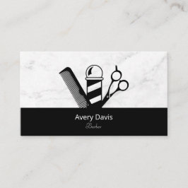 Professionele Barber Shop Scissor Barber Pole Comb Visitekaartje
