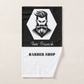 Professionele Barber Shop zwart & wit Barber Handd Handdoek (Handdoek)