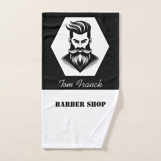 Professionele Barber Shop zwart & wit Barber Handd Handdoek (Handdoek)