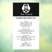 Professionele Barber Shop zwart&wit Prijslijst Raamsticker (Vel 3)