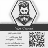 Professionele Barber Shop zwart&wit Sticker (Voorkant)