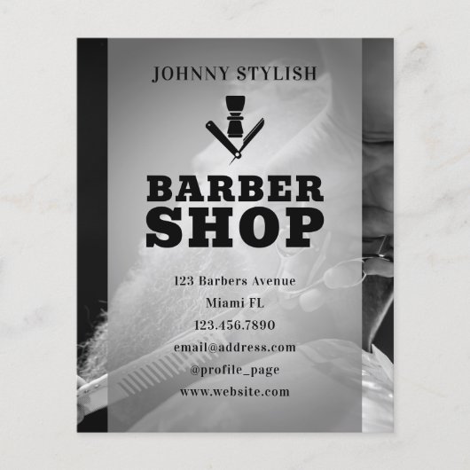 Professionele barber stijl met logo flyer (Voorkant)